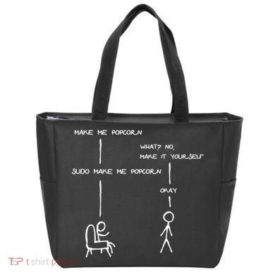 Sudo Make Me Popcorn - Funny Programming Jokes Tote Bag