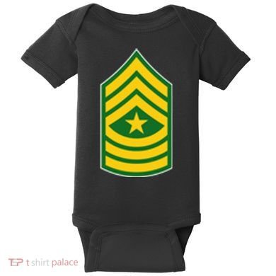 Sergeant Major Military Badge Baby Bodysuit