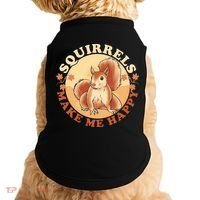 Squirrels Make Me Happy | Squirrel Lover Gift Doggie Tank thumb 0