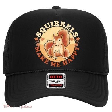 Squirrels Make Me Happy | Squirrel Lover Gift Hat