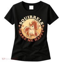 Squirrels Make Me Happy | Squirrel Lover Gift Women's T-Shirt thumb 0
