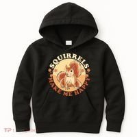 Squirrels Make Me Happy | Squirrel Lover Gift Kids Hoodie thumb 0