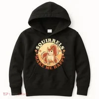Squirrels Make Me Happy | Squirrel Lover Gift Kids Hoodie thumb 0
