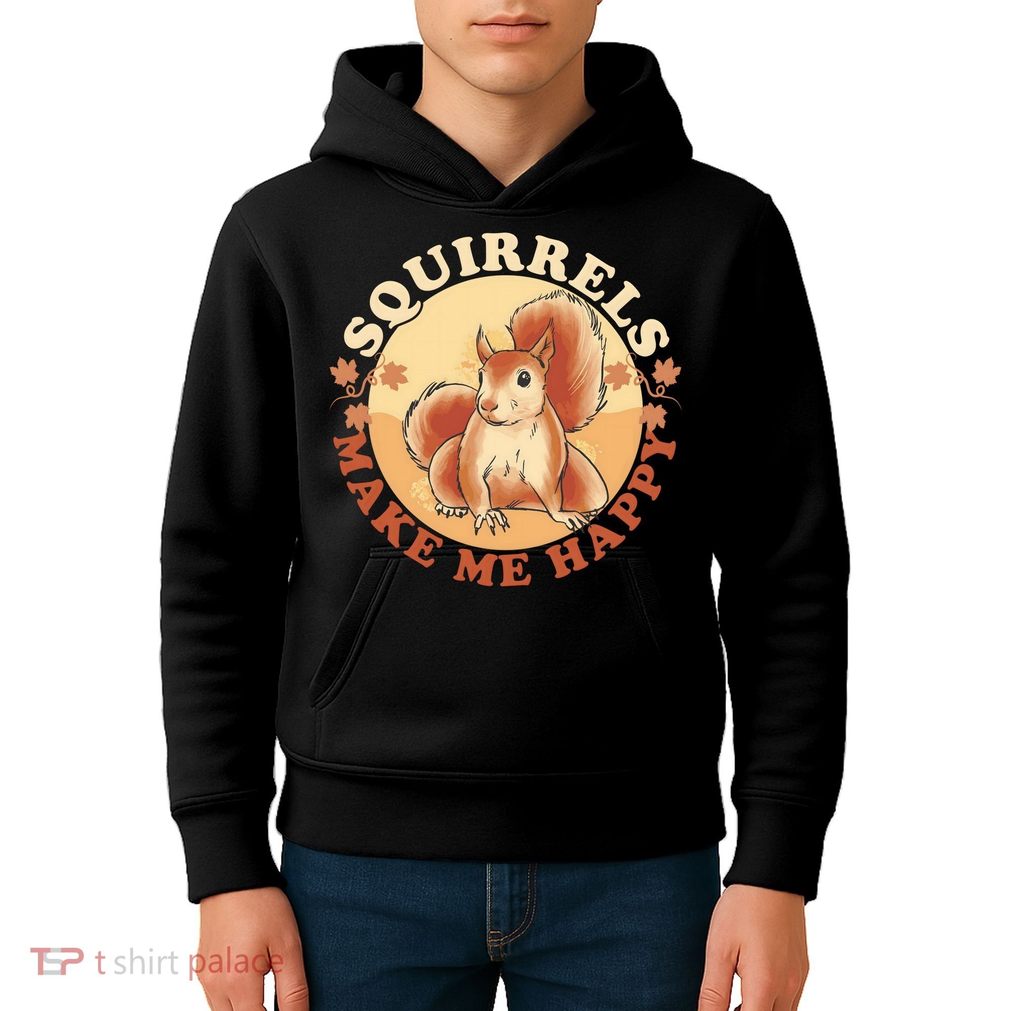 Squirrels Make Me Happy | Squirrel Lover Gift Kids Hoodie