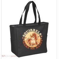 Squirrels Make Me Happy | Squirrel Lover Gift Tote Bag thumb 2