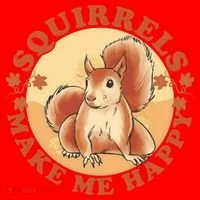Squirrels Make Me Happy | Squirrel Lover Gift Santa Hat thumb 1