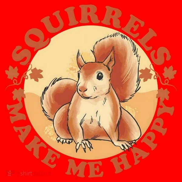 Squirrels Make Me Happy | Squirrel Lover Gift Santa Hat