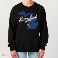 Saugatuck Michigan MI Map Women's Sweatshirt thumb 0