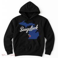Saugatuck Michigan MI Map Hoodie thumb 0
