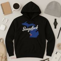 Saugatuck Michigan MI Map Hoodie thumb 3