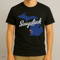 Saugatuck Michigan MI Map T-Shirt thumb 3