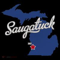 Saugatuck Michigan MI Map T-Shirt thumb 7