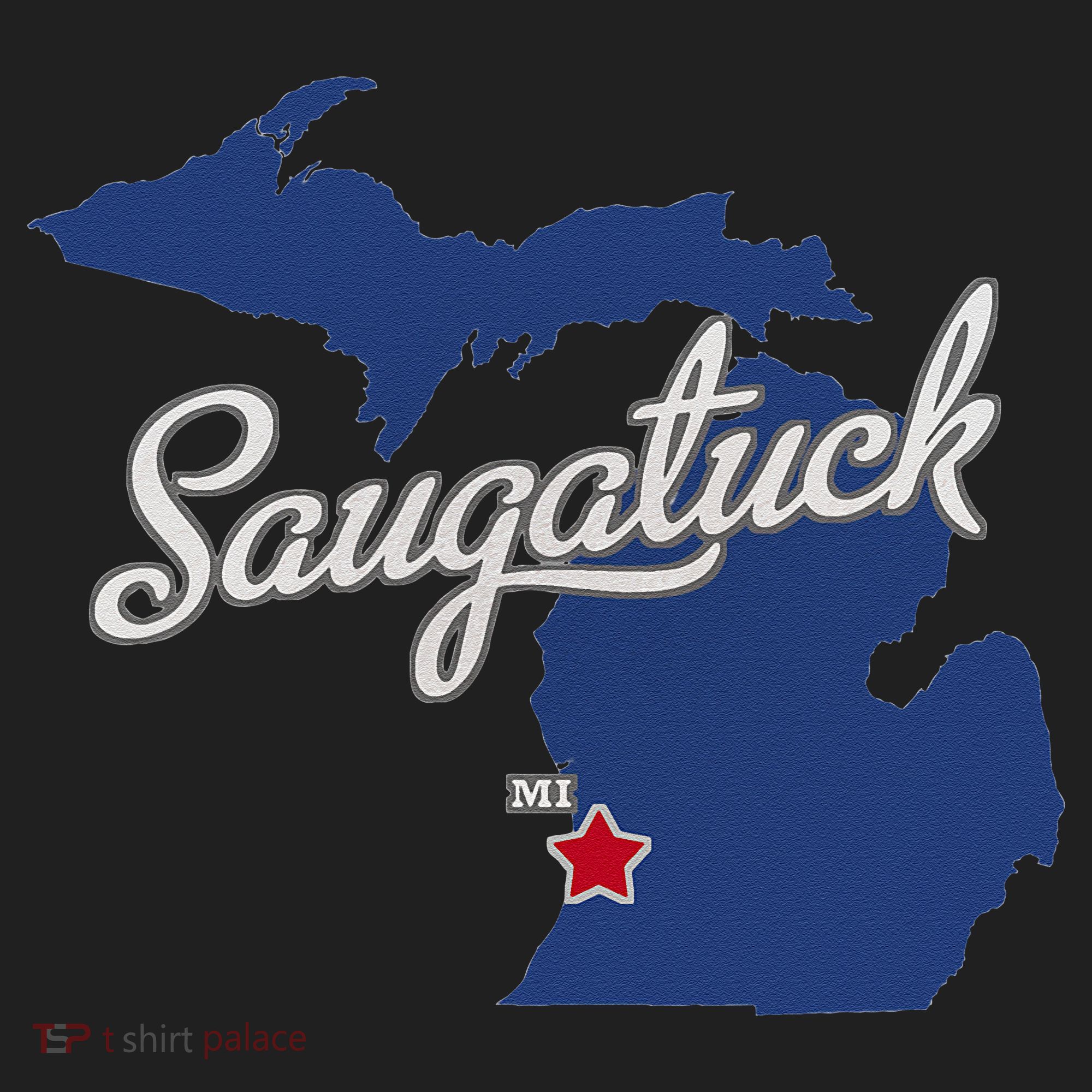 Saugatuck Michigan MI Map Beanie