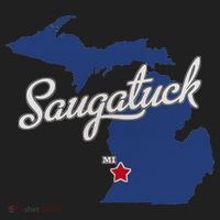 Saugatuck Michigan MI Map Tumbler thumb 3