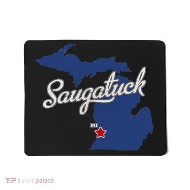 Saugatuck Michigan MI Map Mousepad