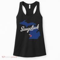 Saugatuck Michigan MI Map Women's Tank Top thumb 0