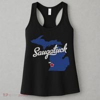 Saugatuck Michigan MI Map Women's Tank Top thumb 3