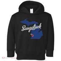 Saugatuck Michigan MI Map Toddler Hoodie thumb 0