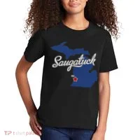 Saugatuck Michigan MI Map Kids T-Shirt thumb 2