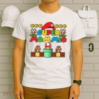 Super Mommio Mother's Day Gift Super Mama Super Mom Gamer Game Lover T-Shirt thumb 6