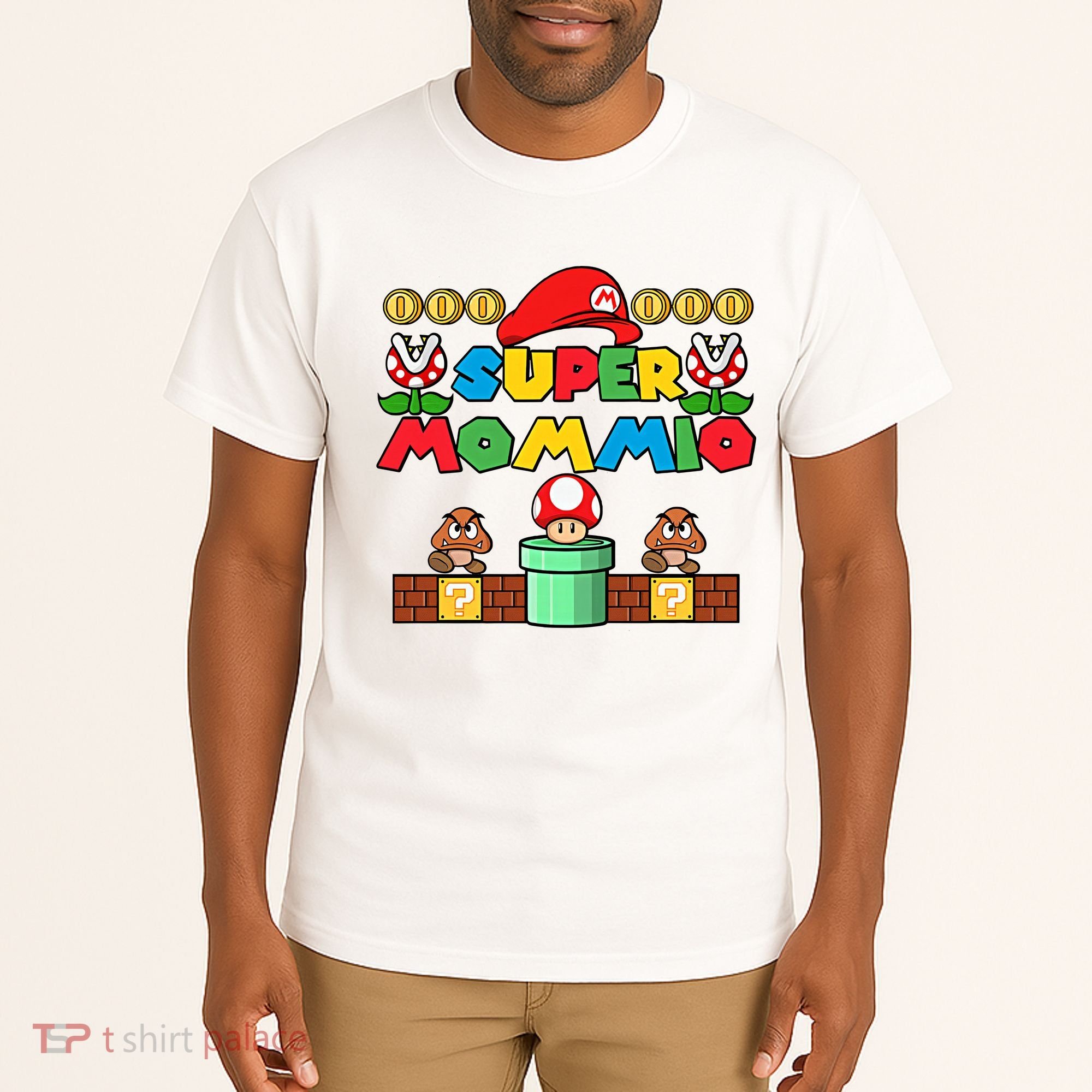 Super Mommio Mother's Day Gift Super Mama Super Mom Gamer Game Lover Tall T-Shirt