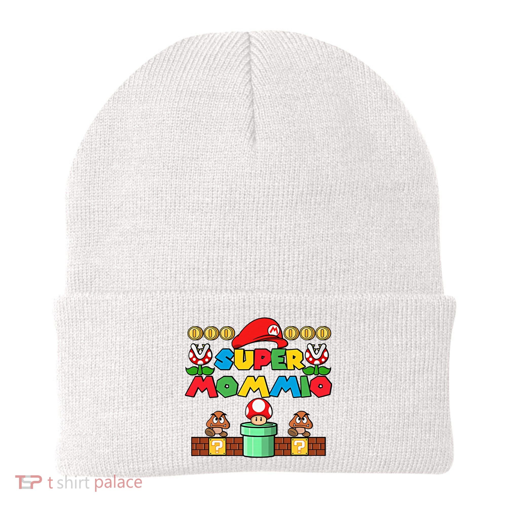 Super Mommio Mother's Day Gift Super Mama Super Mom Gamer Game Lover Beanie