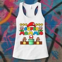 Super Mommio Mother's Day Gift Super Mama Super Mom Gamer Game Lover Women's Tank Top thumb 3