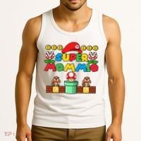 Super Mommio Mother's Day Gift Super Mama Super Mom Gamer Game Lover Tank Top thumb 3