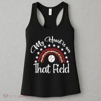 Softball Mom My Heart Is On That Field Women Mother Day Women's Tank Top thumb 3