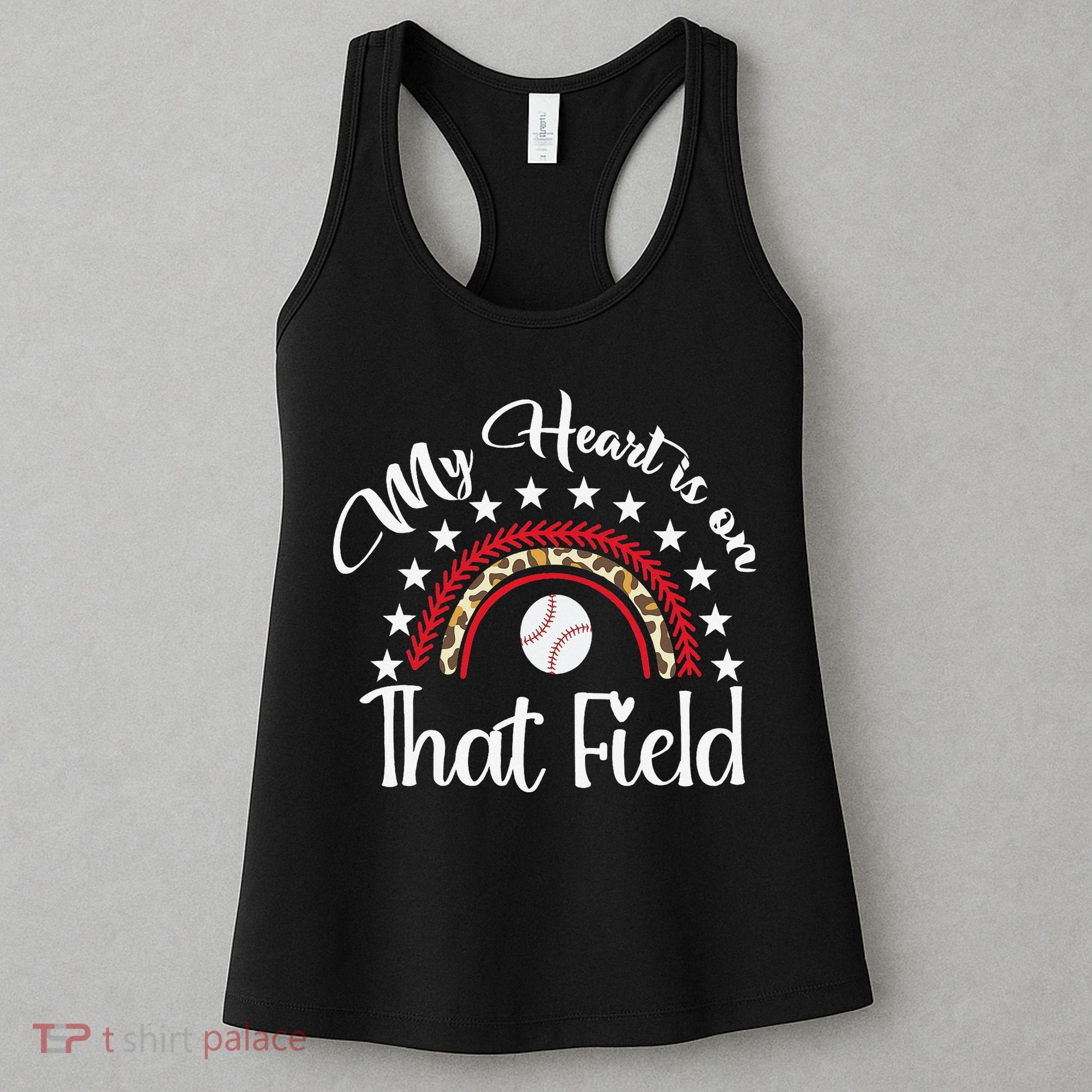 Softball Mom My Heart Is On That Field Women Mother Day Women's Tank Top