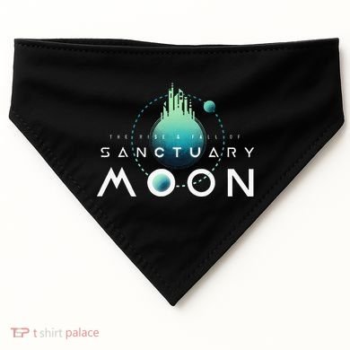 Sanctuary Moon Murderbot Funny Moon Space Science Fiction USA-Made Doggie Bandana