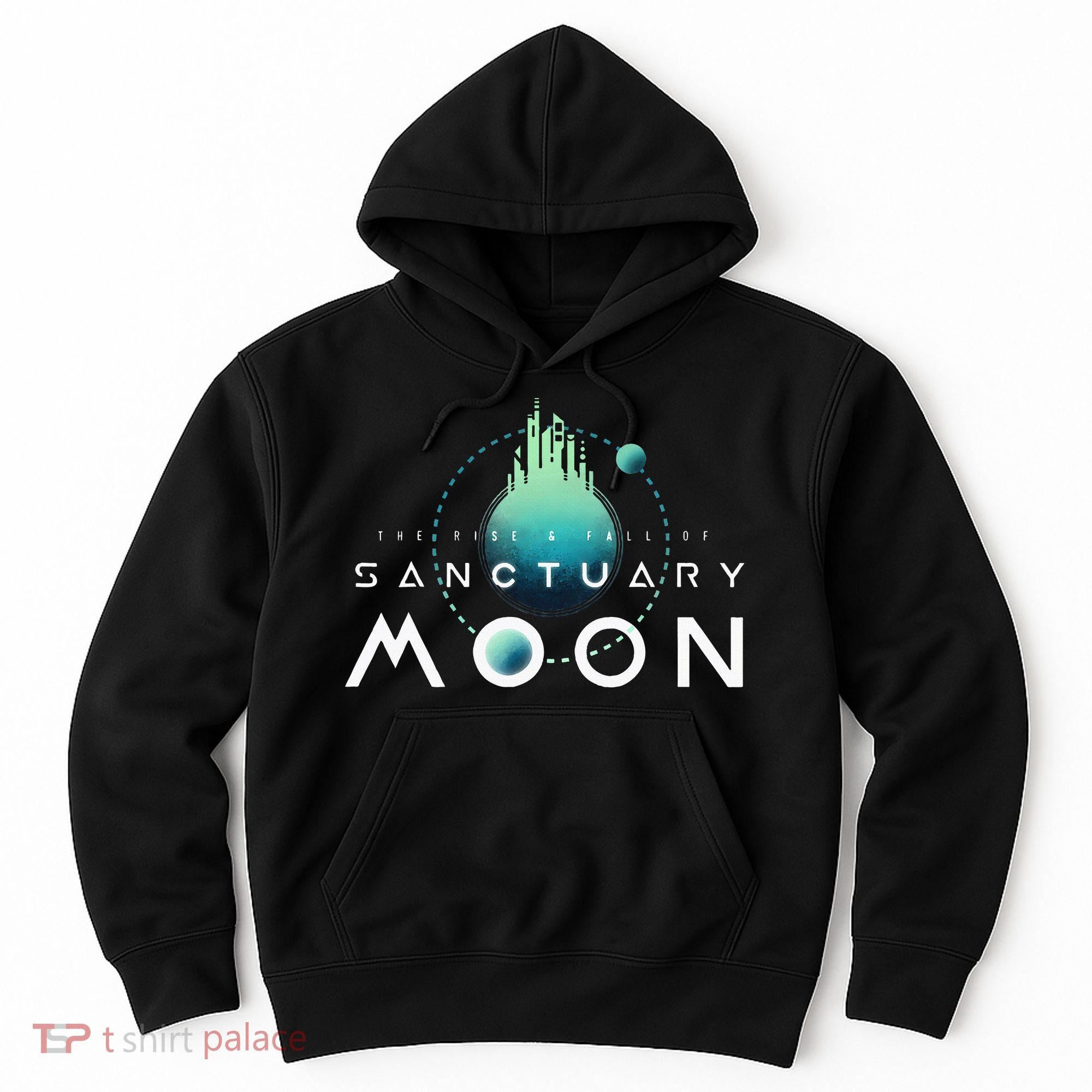 Sanctuary Moon Murderbot Funny Moon Space Science Fiction Hoodie