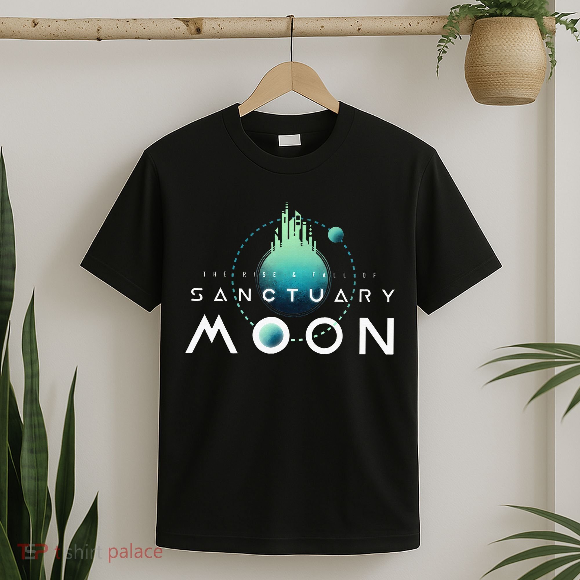 Sanctuary Moon Murderbot Funny Moon Space Science Fiction T-Shirt