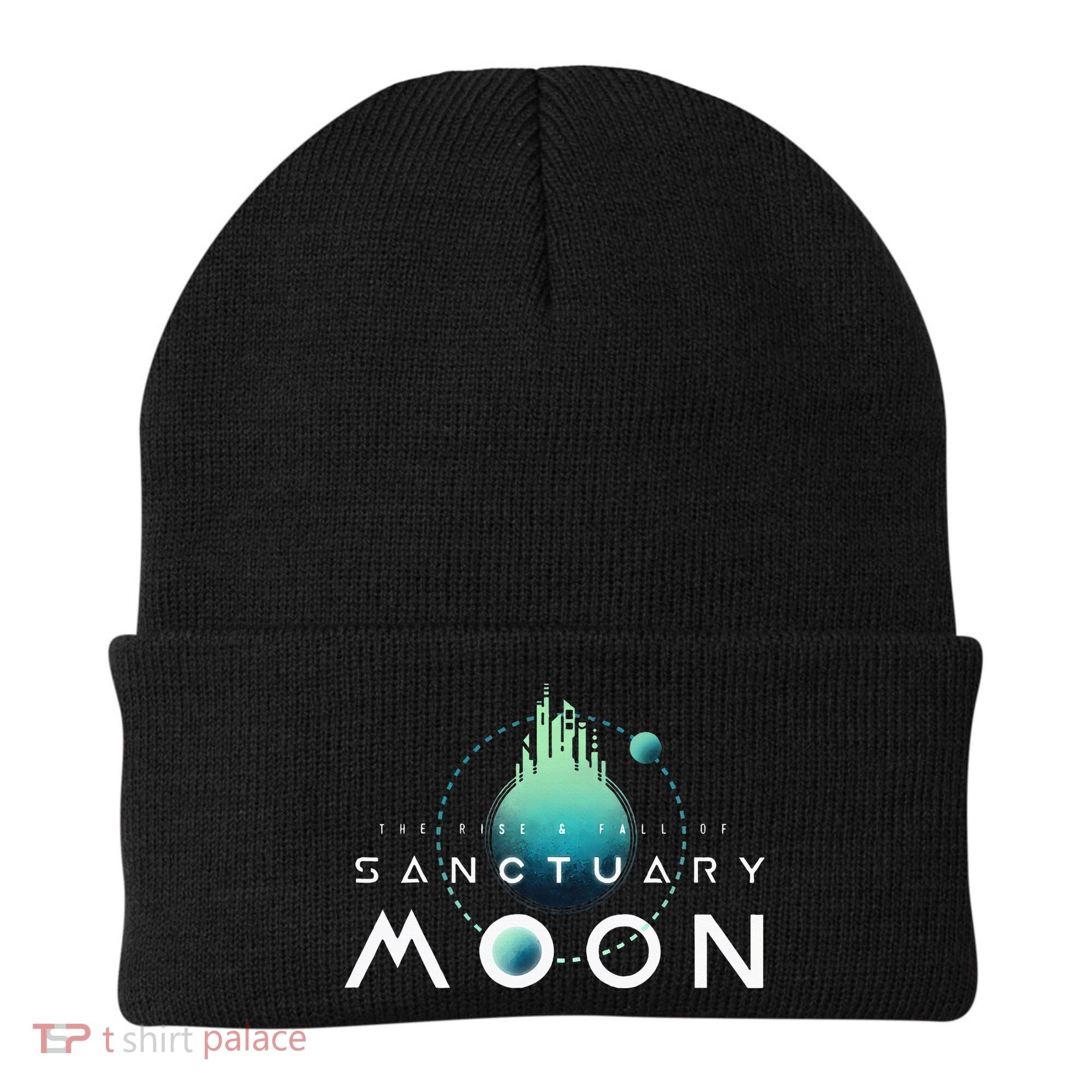 Sanctuary Moon Murderbot Funny Moon Space Science Fiction Beanie