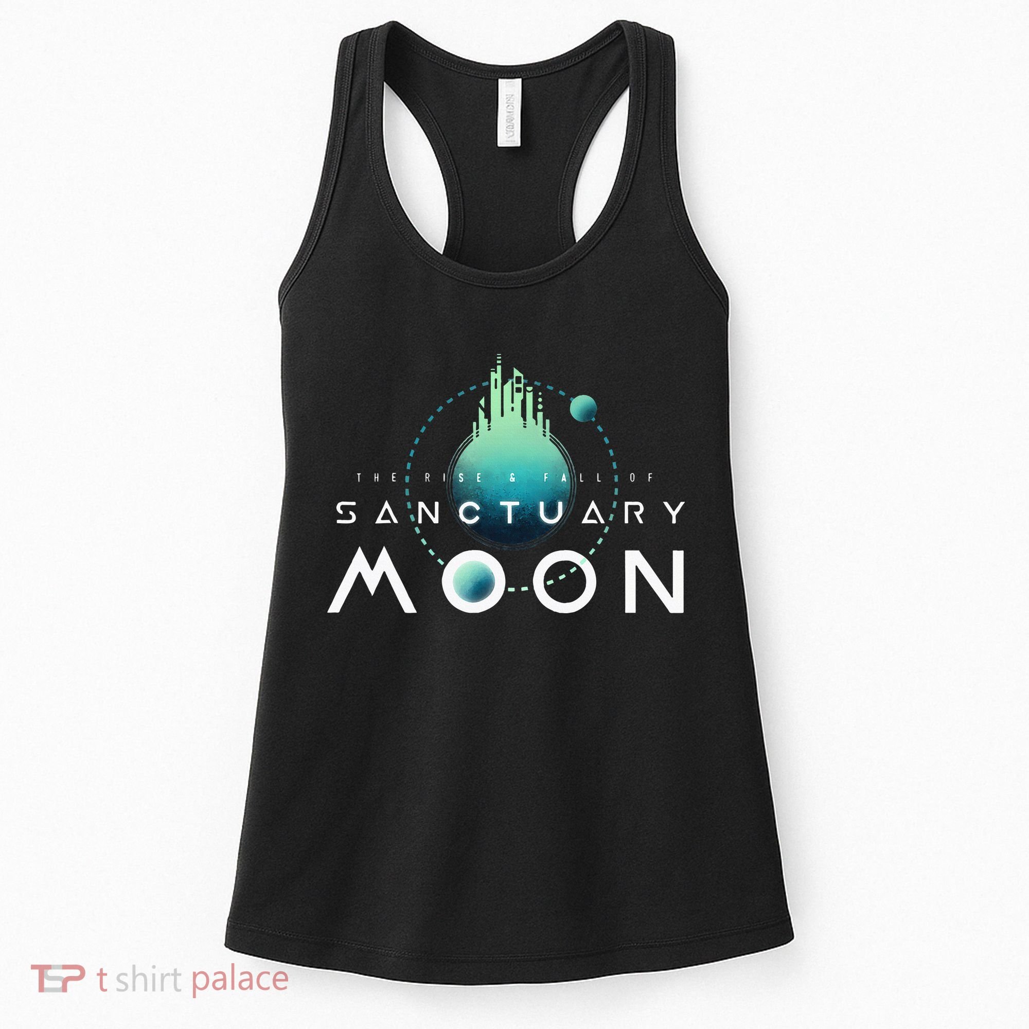 Sanctuary Moon Murderbot Funny Moon Space Science Fiction Women's Tank Top