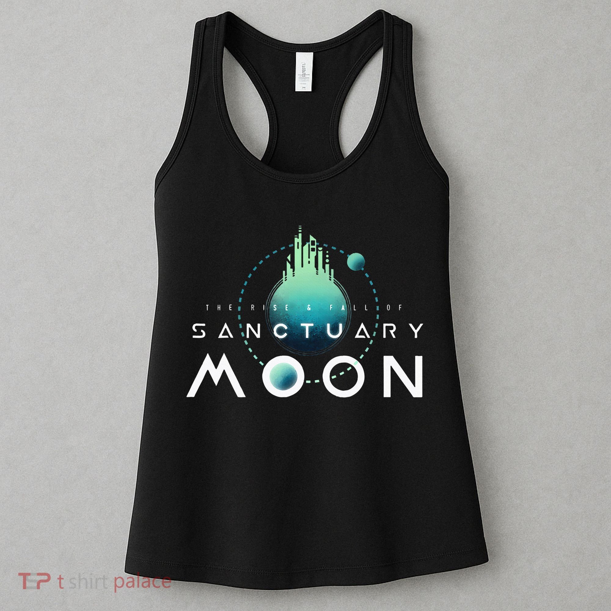 Sanctuary Moon Murderbot Funny Moon Space Science Fiction Women's Tank Top