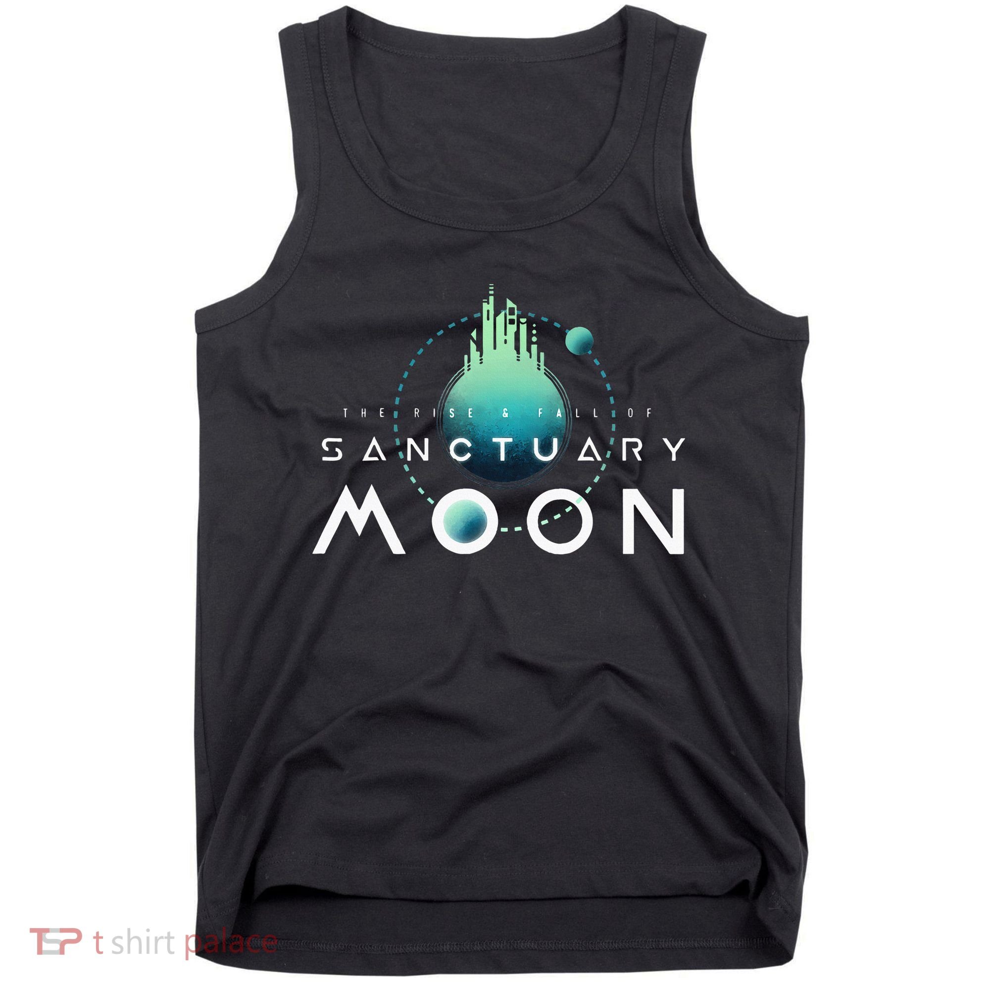 Sanctuary Moon Murderbot Funny Moon Space Science Fiction Tank Top