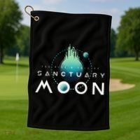 Sanctuary Moon Murderbot Funny Moon Space Science Fiction Golf Towel thumb 1