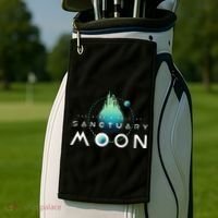 Sanctuary Moon Murderbot Funny Moon Space Science Fiction Golf Towel thumb 2