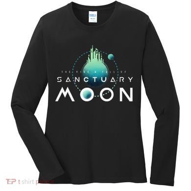 Sanctuary Moon Murderbot Funny Moon Space Science Fiction Women's Long Sleeve Shirt