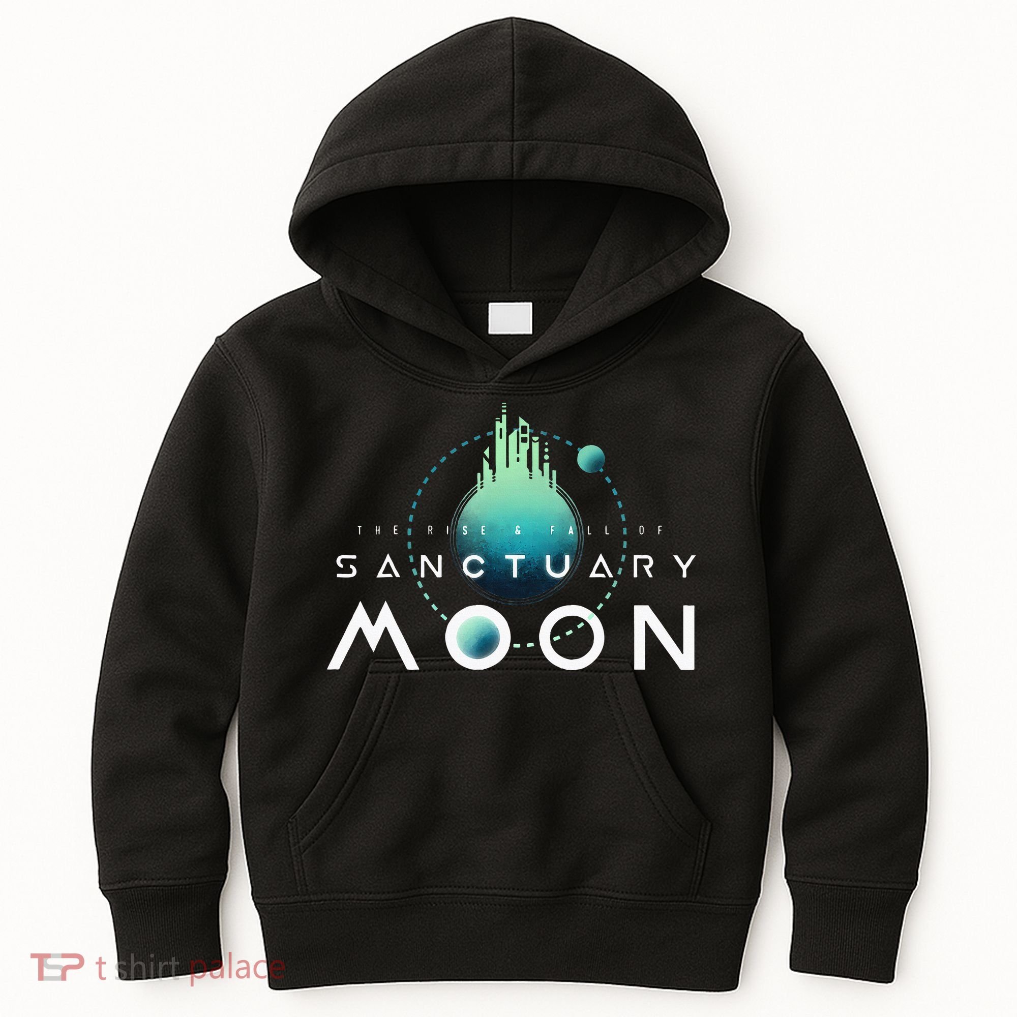 Sanctuary Moon Murderbot Funny Moon Space Science Fiction Kids Hoodie