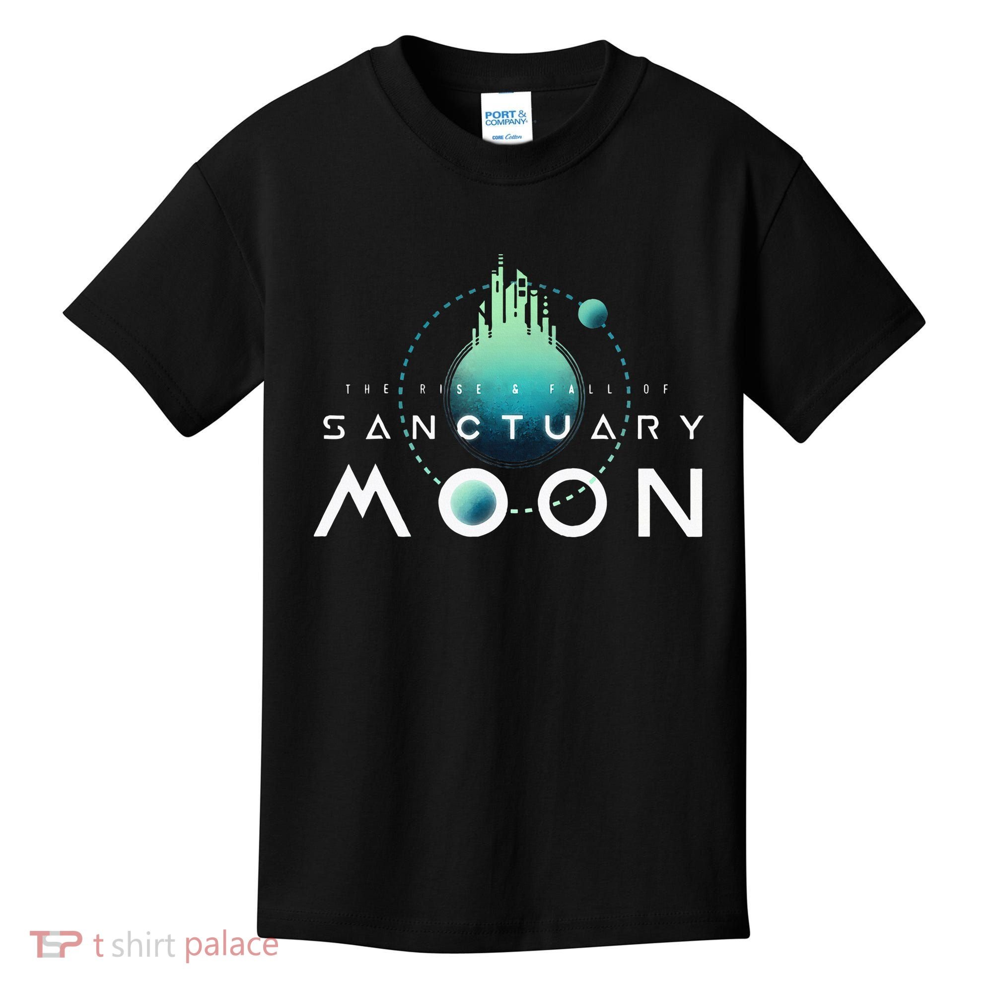 Sanctuary Moon Murderbot Funny Moon Space Science Fiction Kids T-Shirt
