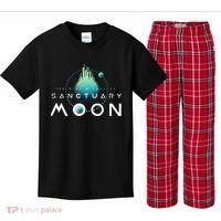 Sanctuary Moon Murderbot Funny Moon Space Science Fiction Kids Plaid Pajama Set thumb 0