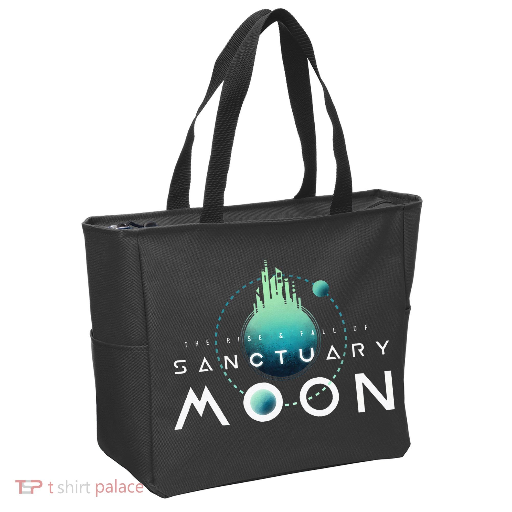 Sanctuary Moon Murderbot Funny Moon Space Science Fiction Tote Bag