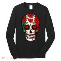 Mexican Sugar Skull Long Sleeve Shirt thumb 0