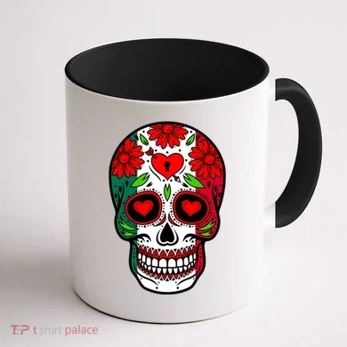 Mexican Sugar Skull Coffee Mug back