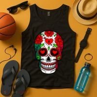 Mexican Sugar Skull Tank Top thumb 4