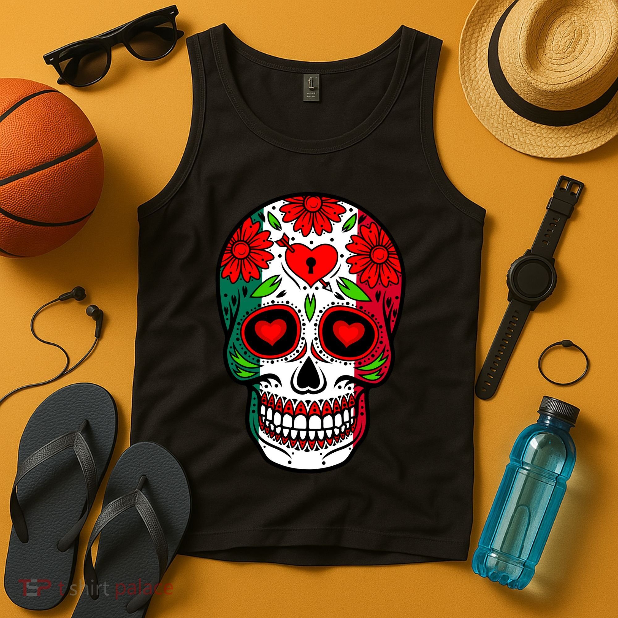 Mexican Sugar Skull Tank Top