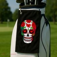 Mexican Sugar Skull Golf Towel thumb 2