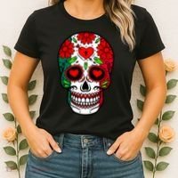 Mexican Sugar Skull Women's T-Shirt thumb 2